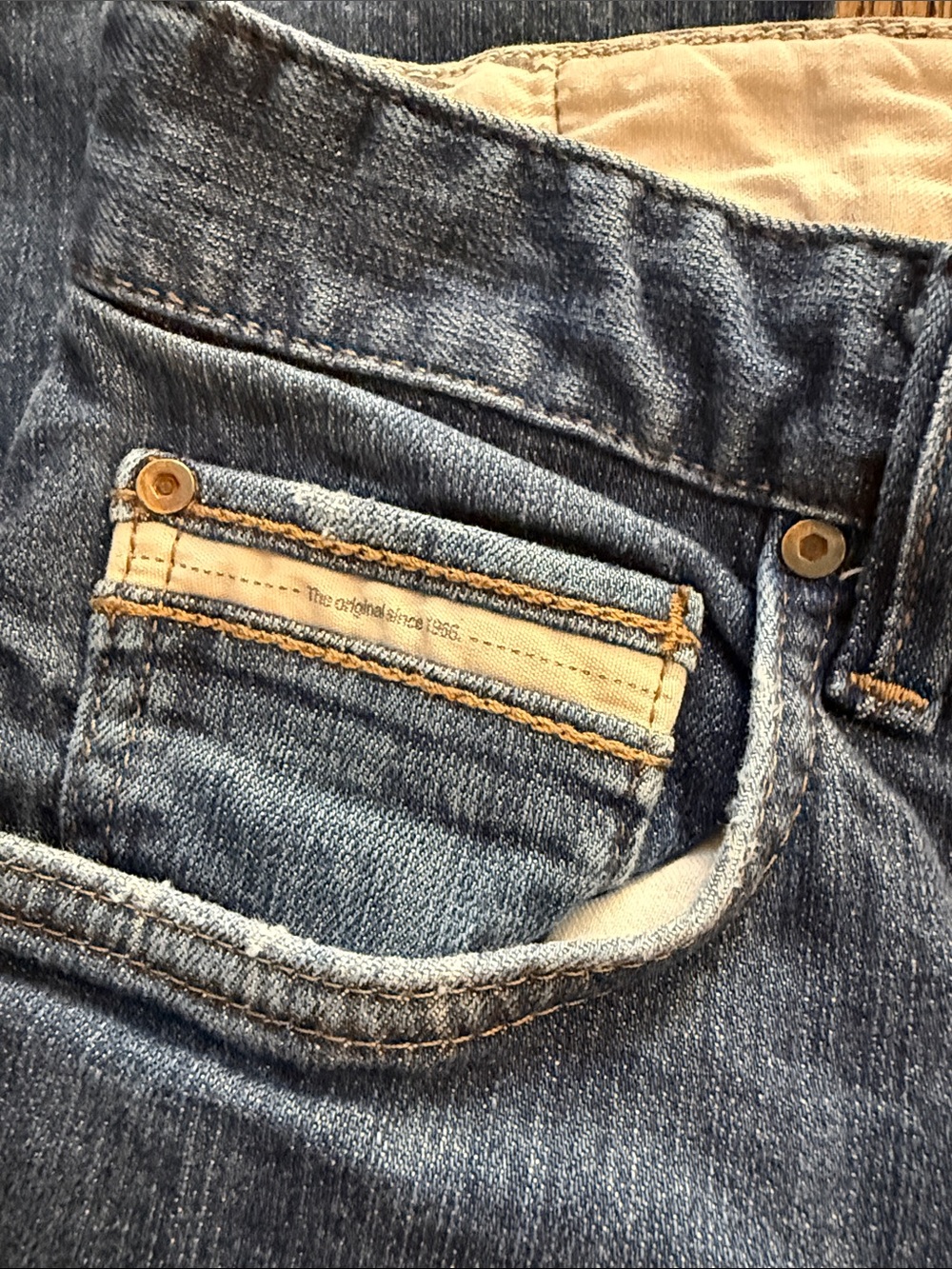 Vans Men’s Slim Straight Blue Denim Jeans - Picture 4 of 10